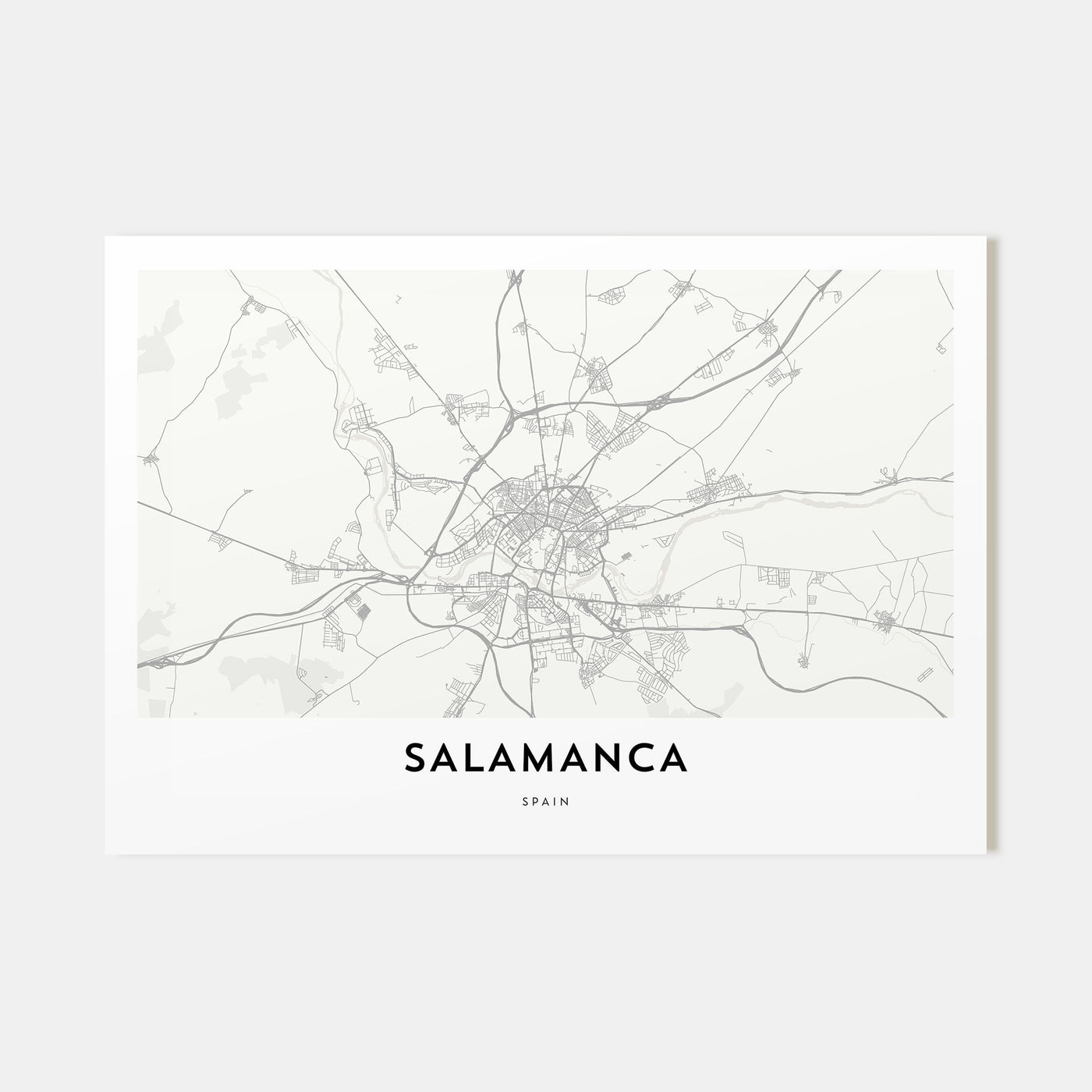 Salamanca Map Landscape Poster