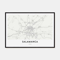 Salamanca Map Landscape Poster