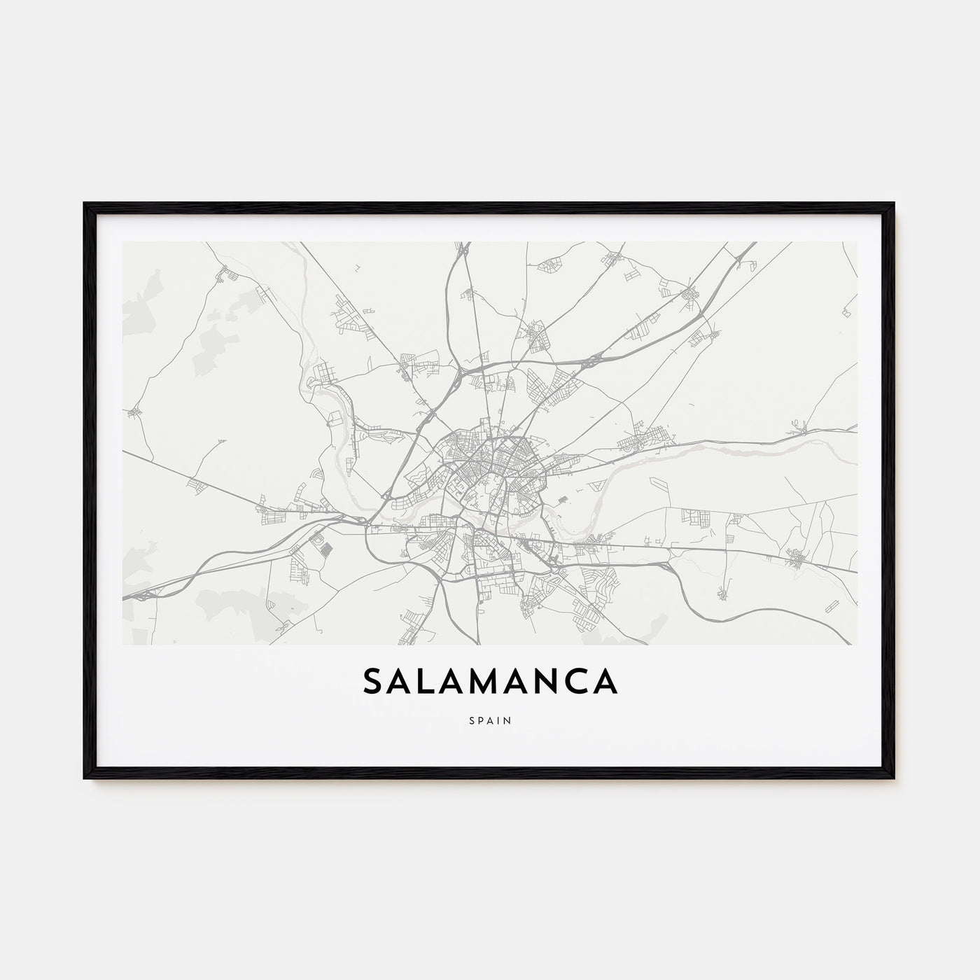 Salamanca Map Landscape Poster