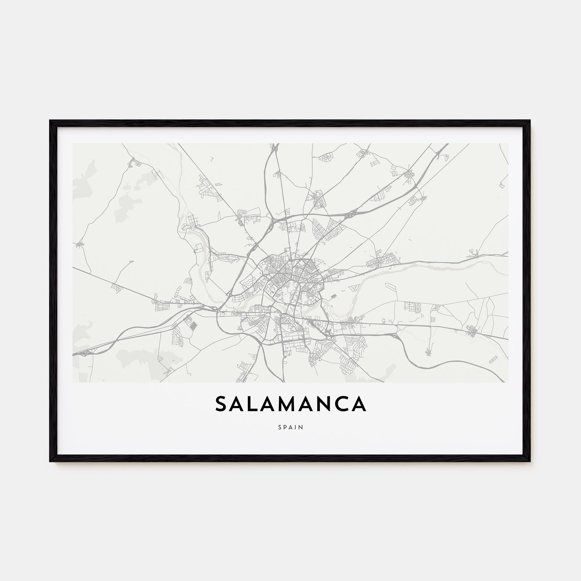 Salamanca Map Landscape Poster