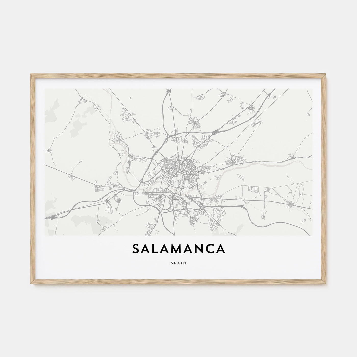 Salamanca Map Landscape Poster