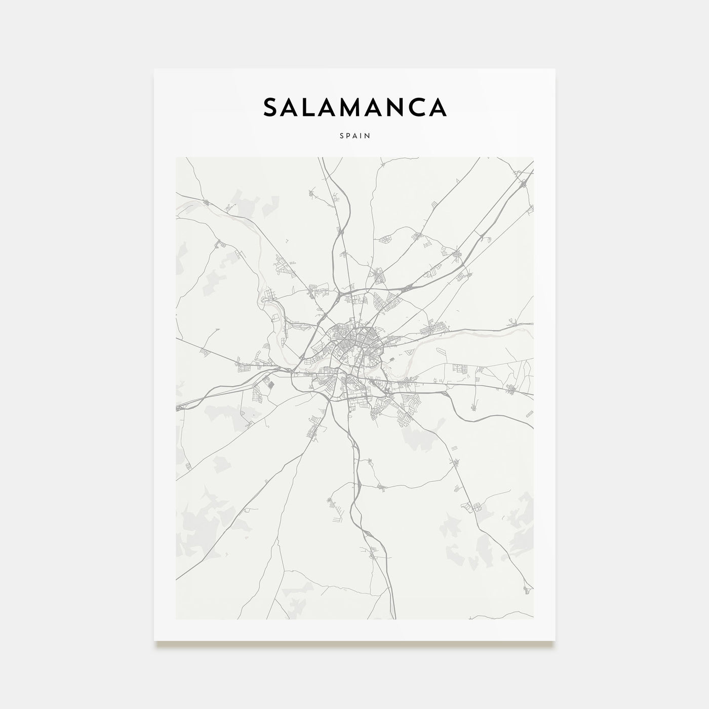 Salamanca Map Portrait Poster