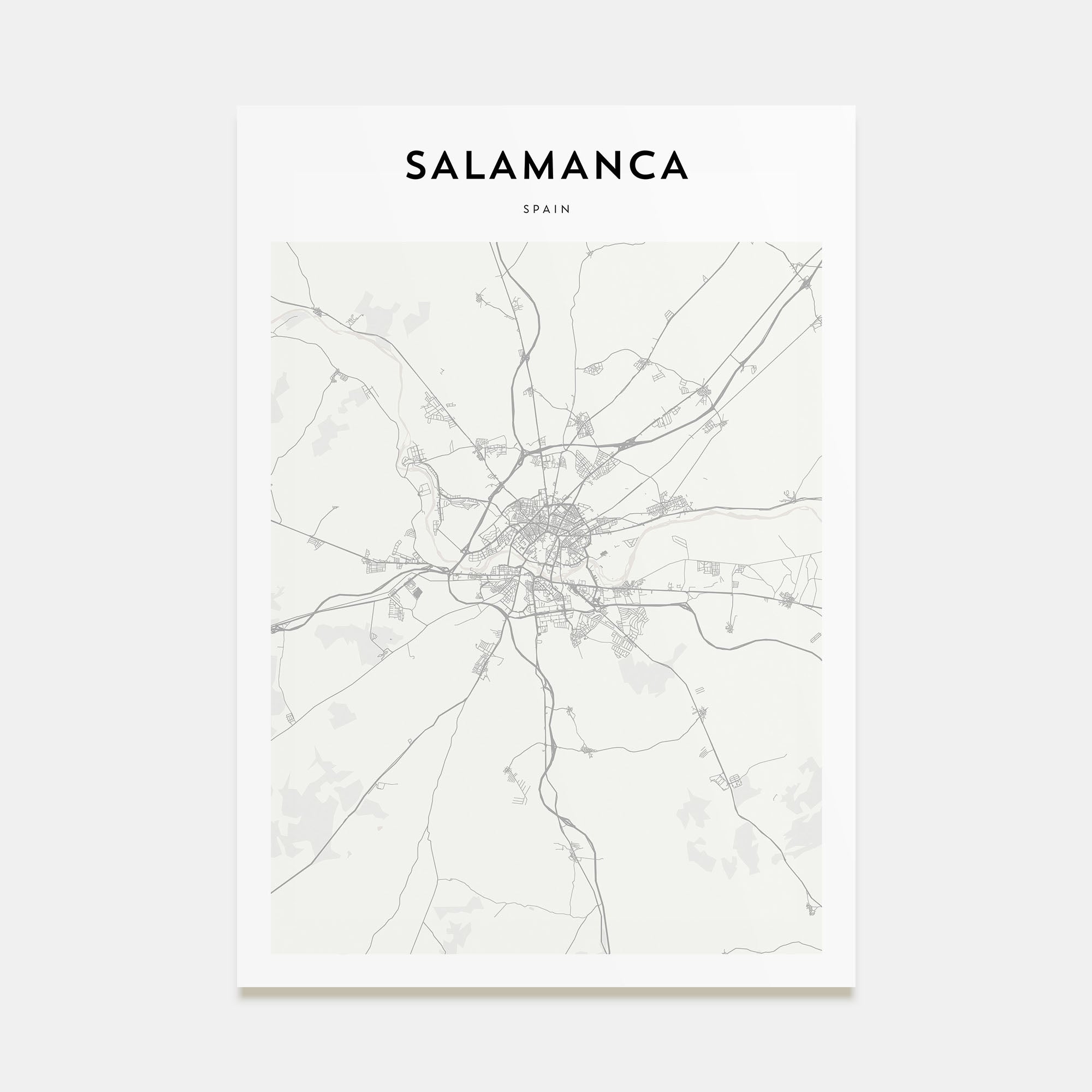Salamanca Map Portrait Poster