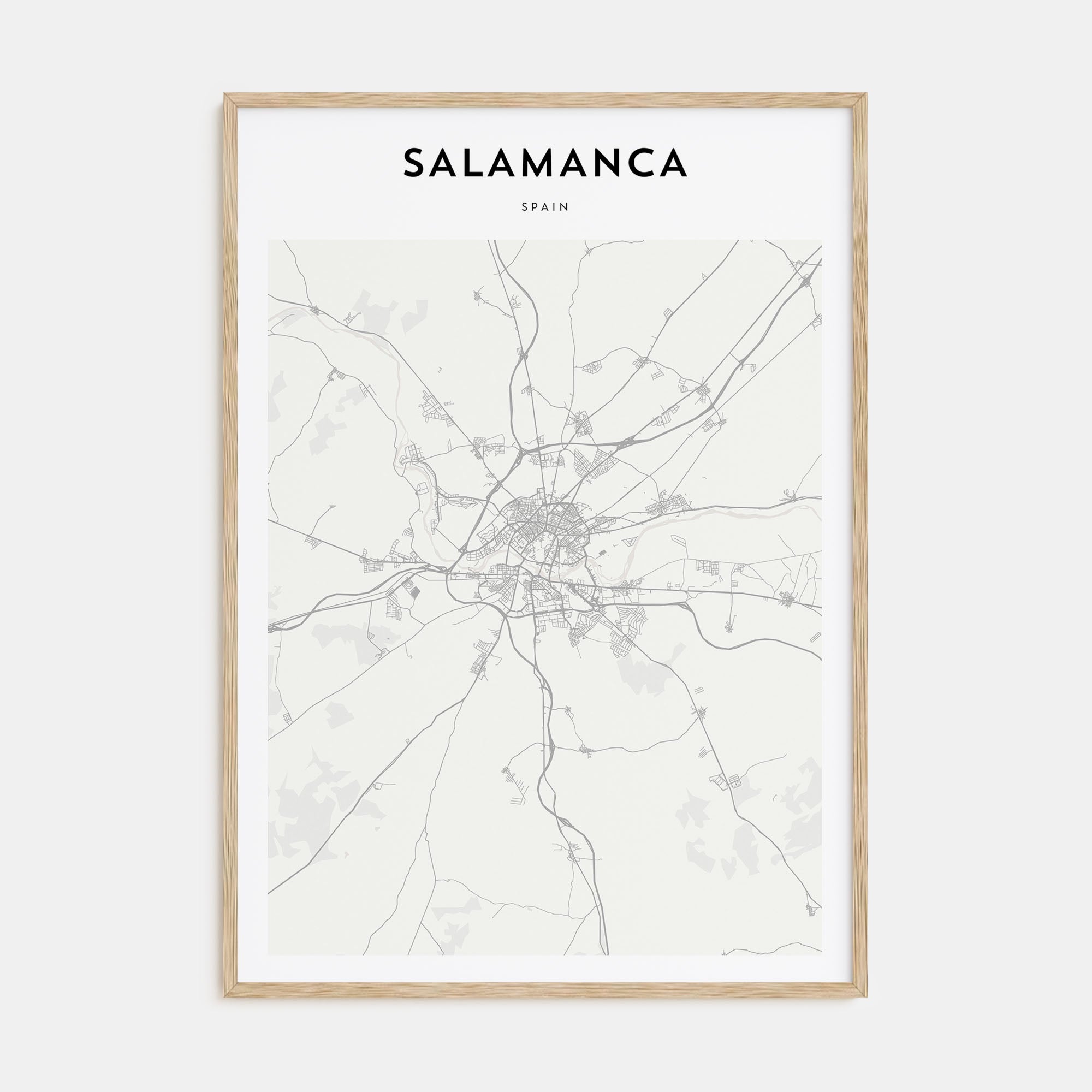Salamanca Map Portrait Poster