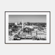 Salem, Oregon Landscape B&W Poster