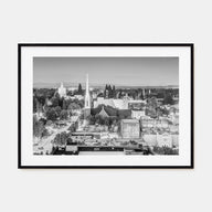 Salem, Oregon Landscape B&W Poster