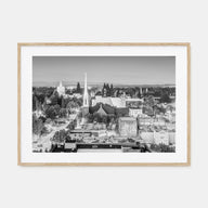 Salem, Oregon Landscape B&W Poster