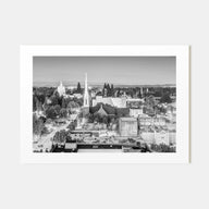 Salem, Oregon Landscape B&W Poster