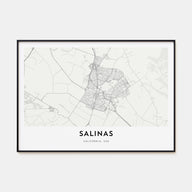 Salinas Map Landscape Poster
