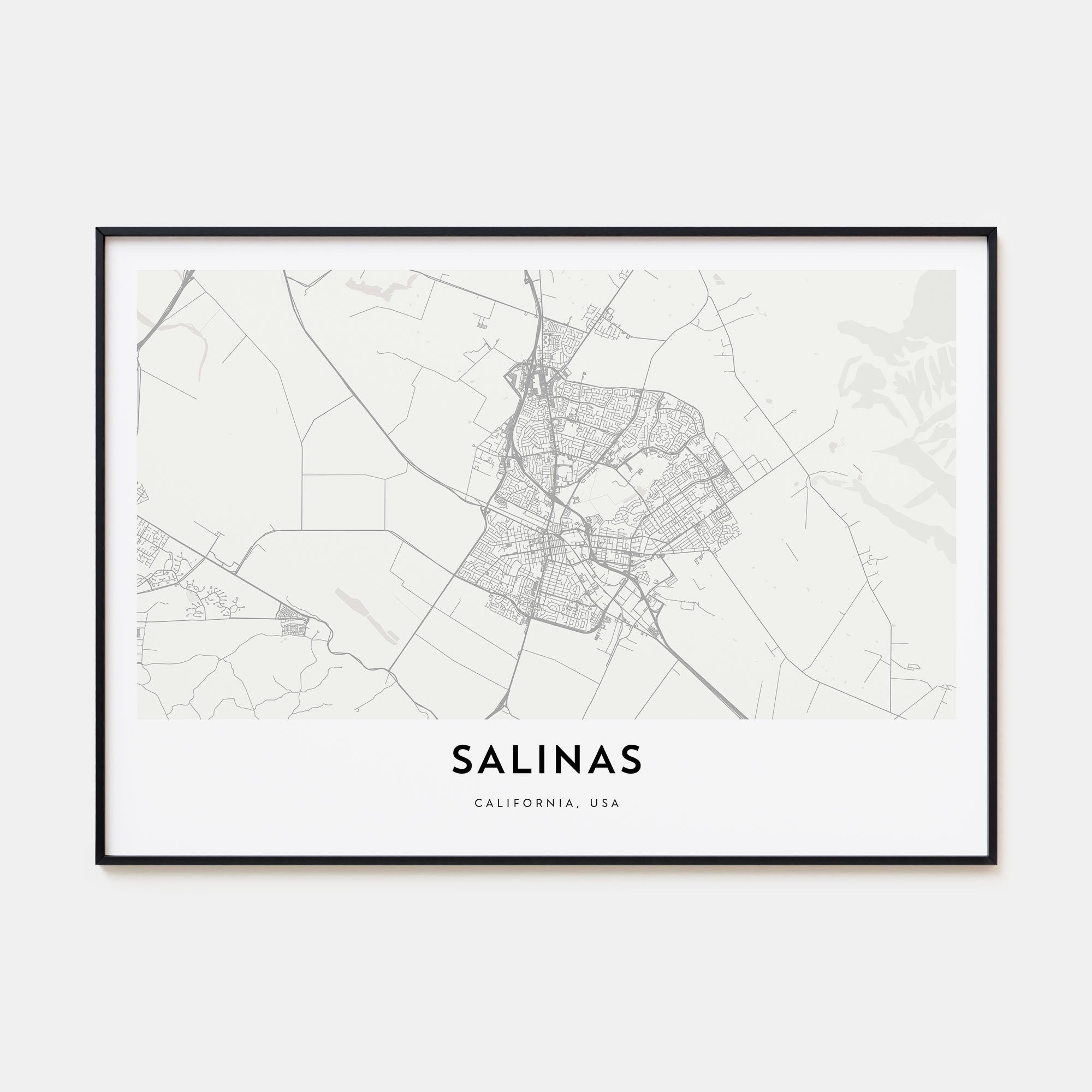 Salinas Map Landscape Poster