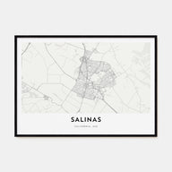 Salinas Map Landscape Poster
