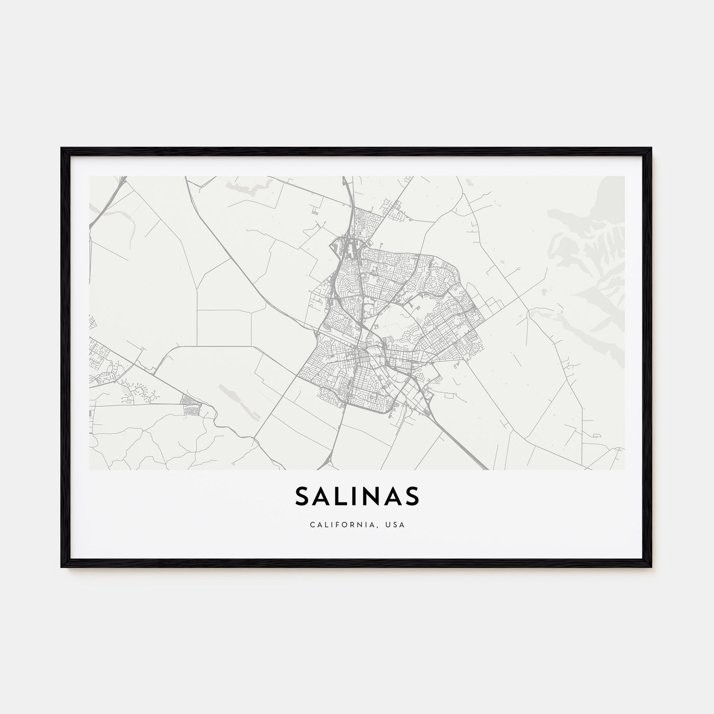 Salinas Map Landscape Poster