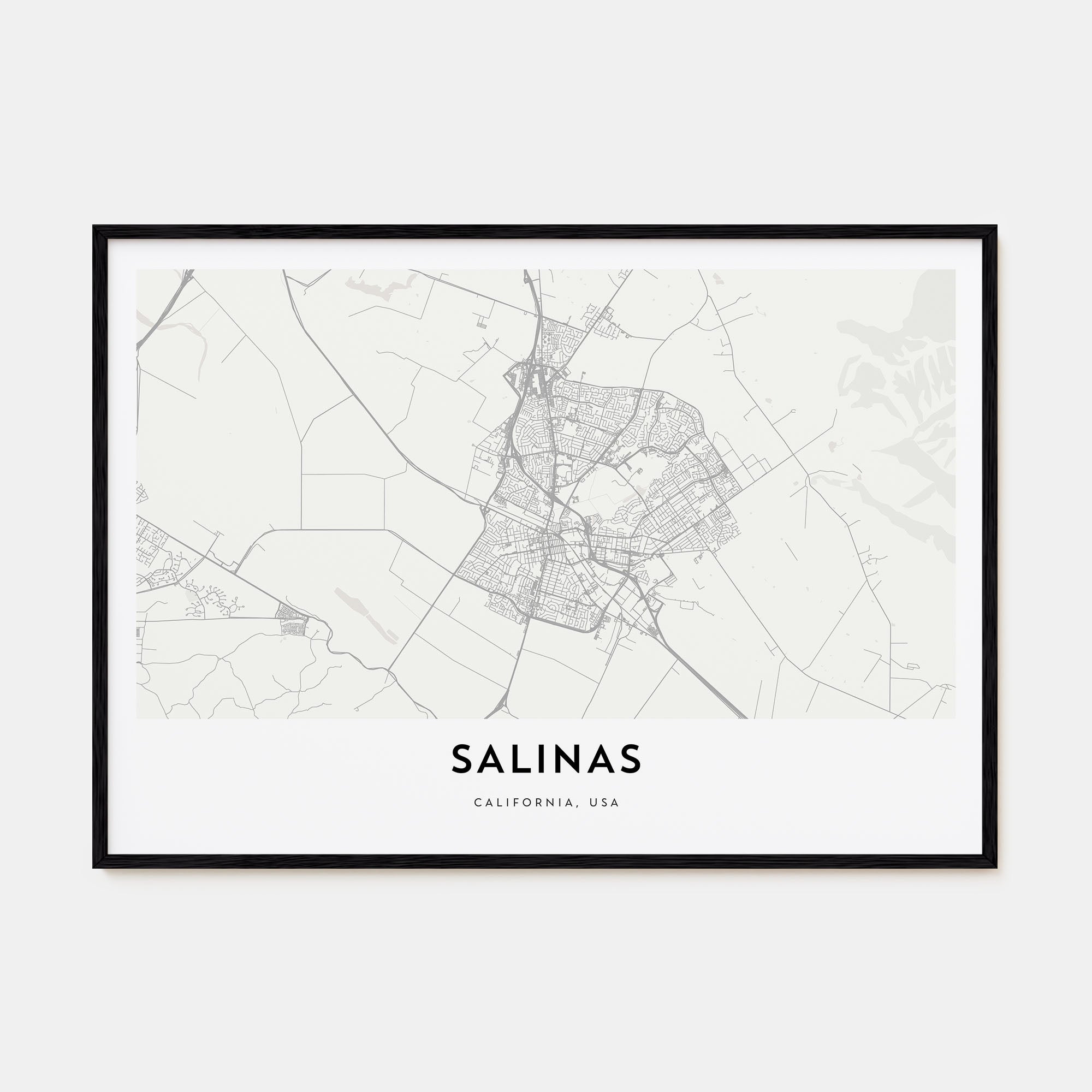 Salinas Map Landscape Poster