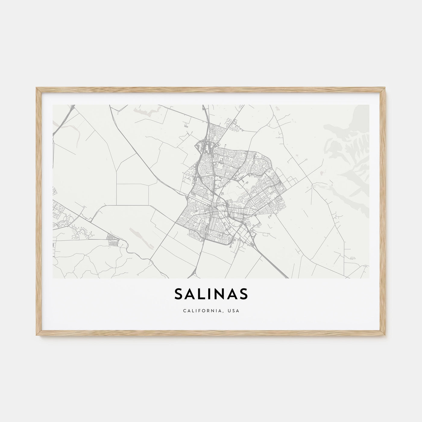 Salinas Map Landscape Poster