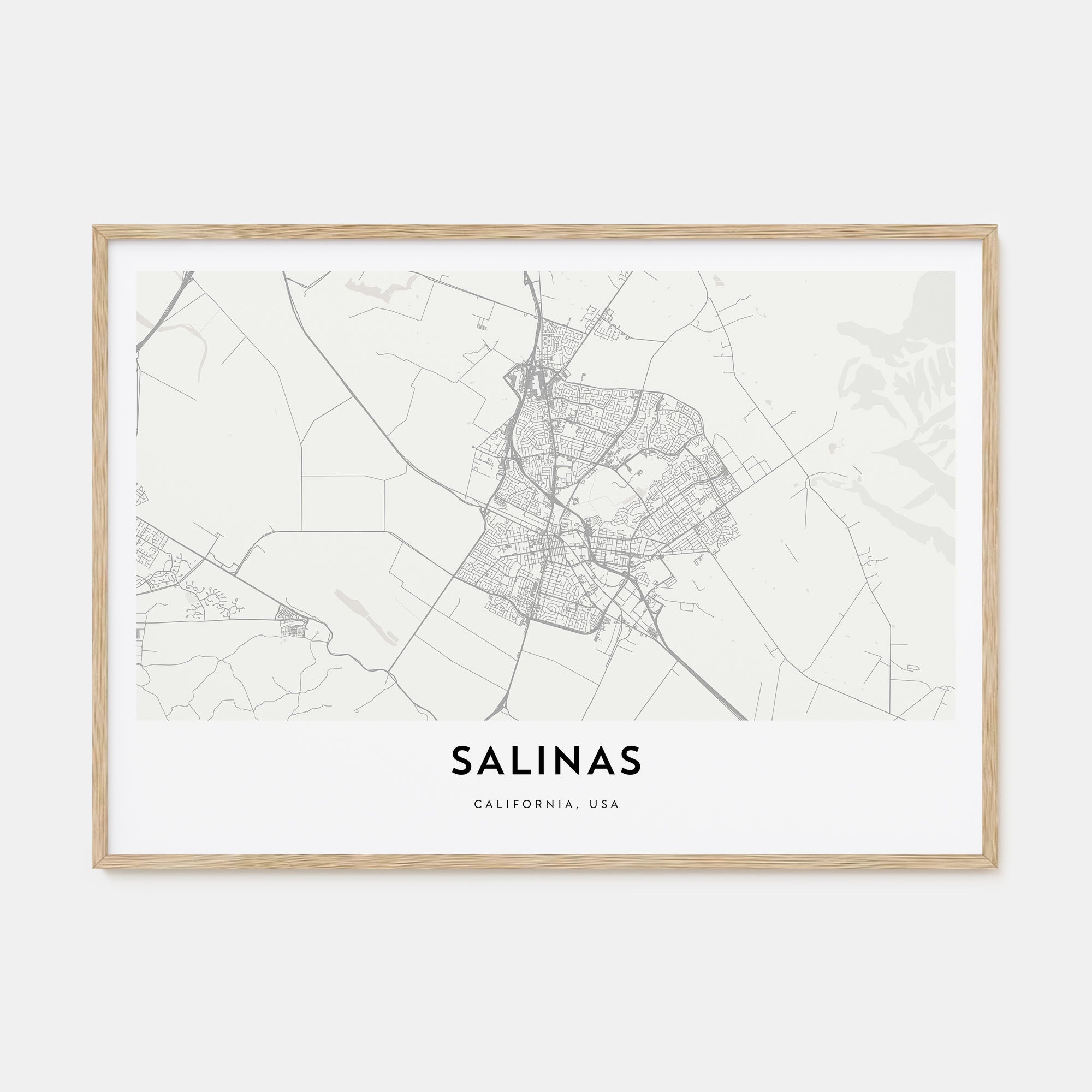 Salinas Map Landscape Poster