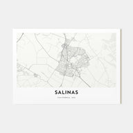 Salinas Map Landscape Poster