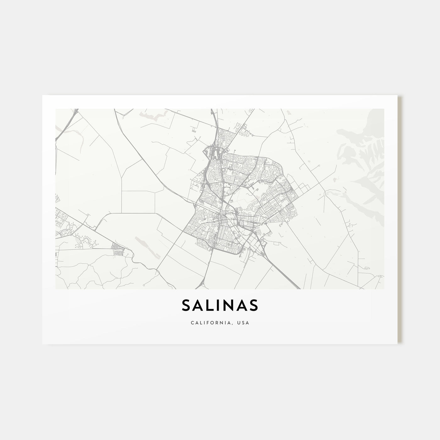 Salinas Map Landscape Poster
