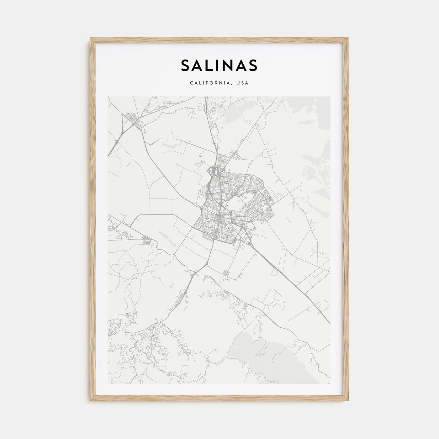 Salinas Map Portrait Poster