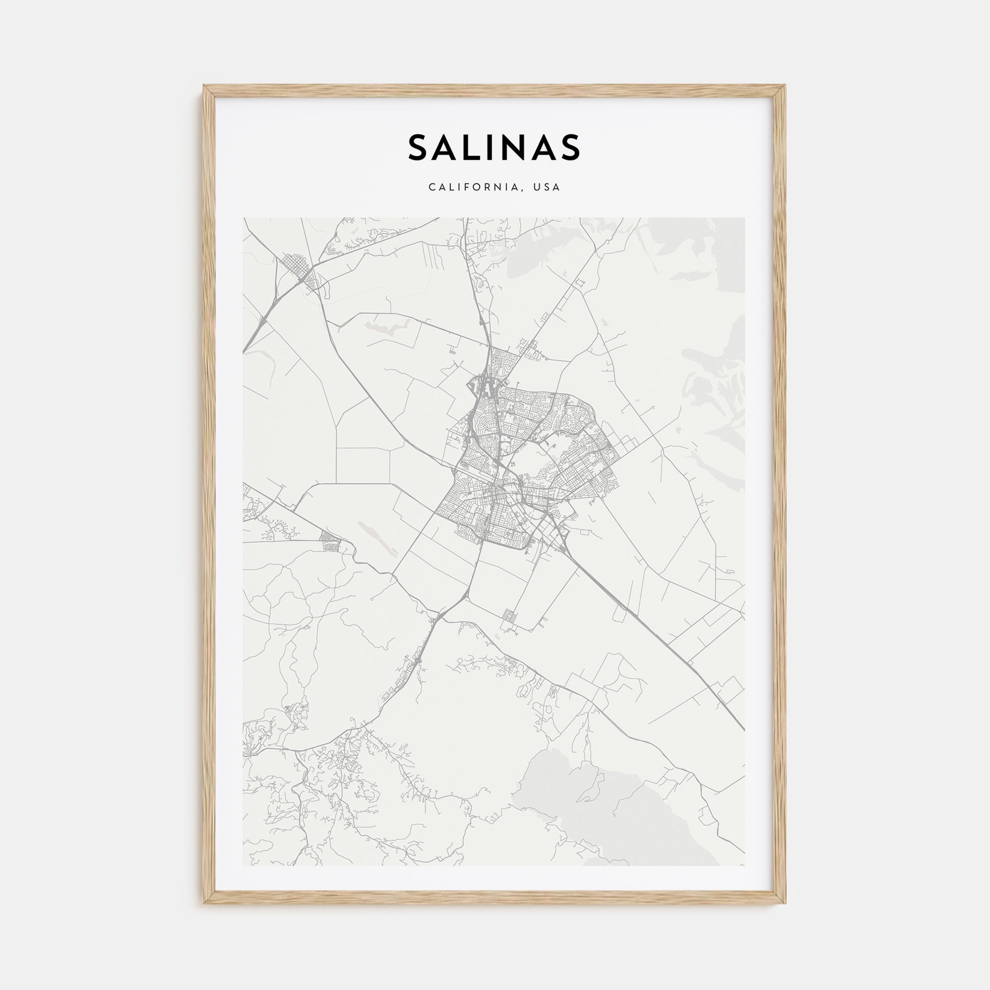 Salinas Map Portrait Poster