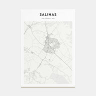 Salinas Map Portrait Poster