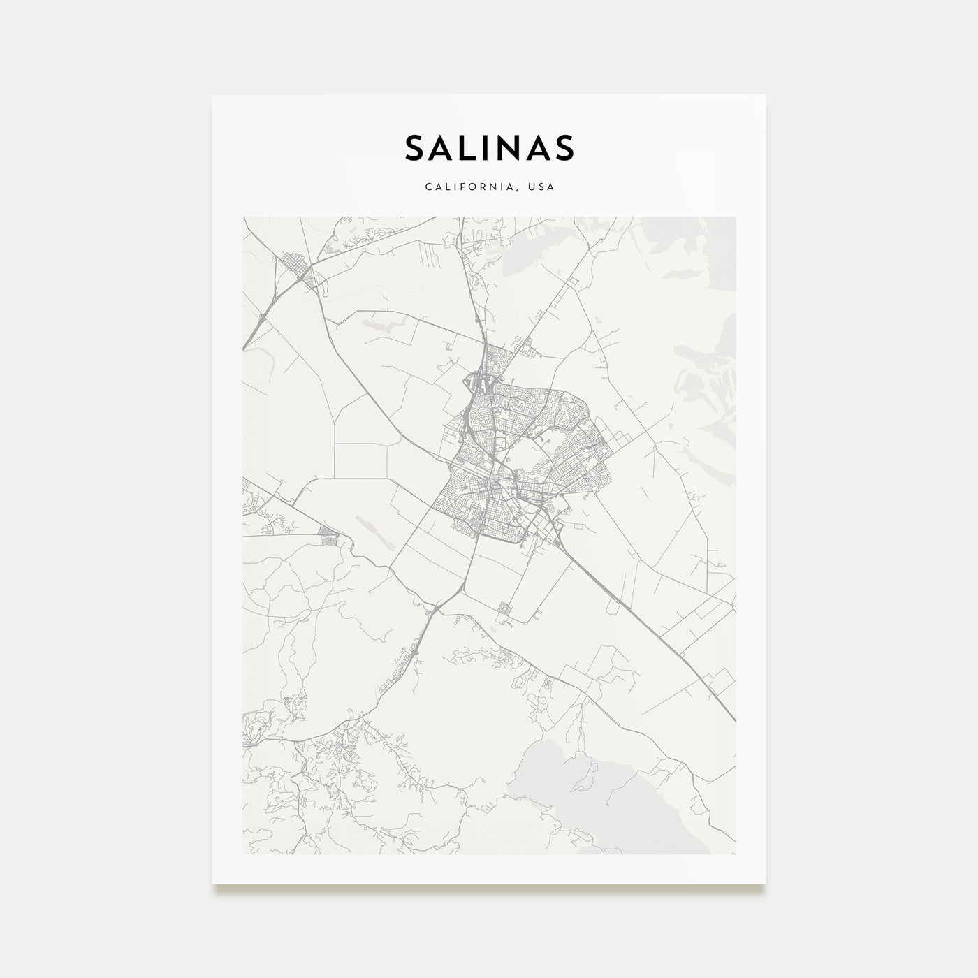 Salinas Map Portrait Poster