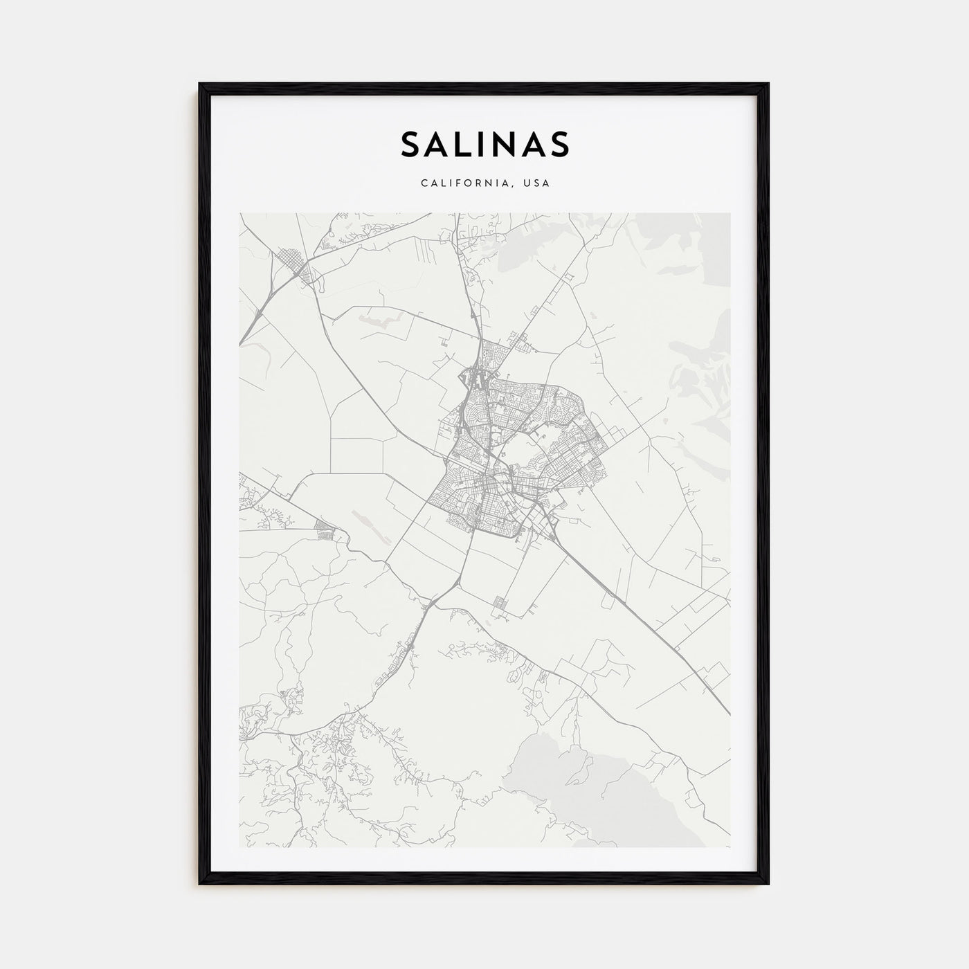 Salinas Map Portrait Poster