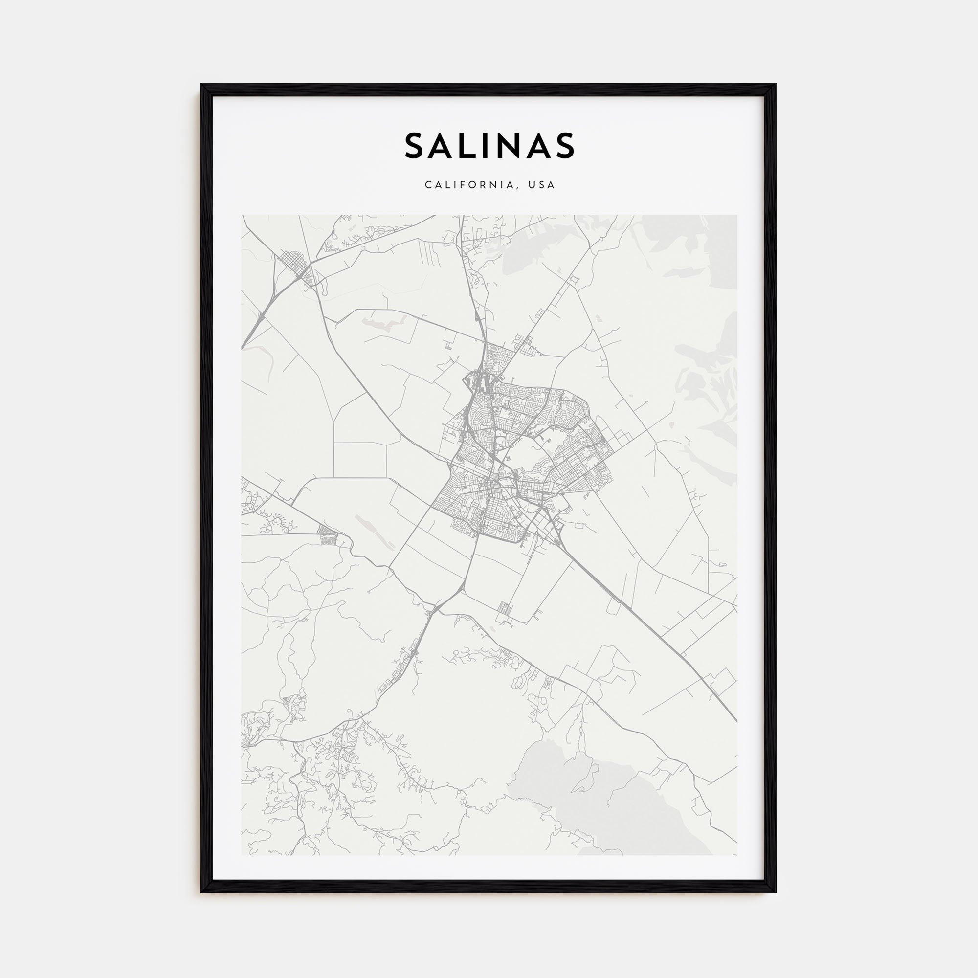 Salinas Map Portrait Poster