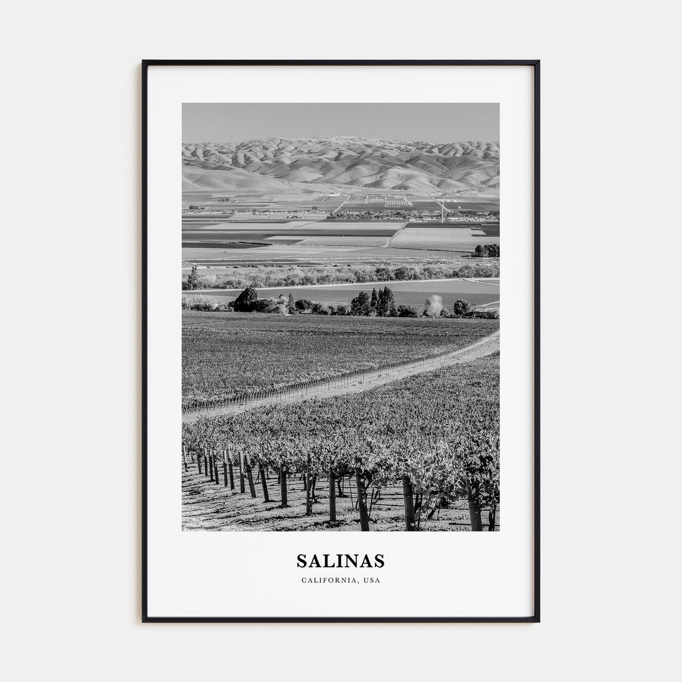 Salinas Portrait B&W Poster