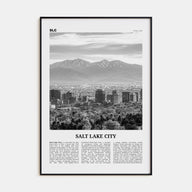Salt Lake City Travel B&W No 1 Poster