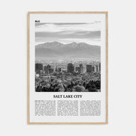 Salt Lake City Travel B&W No 1 Poster