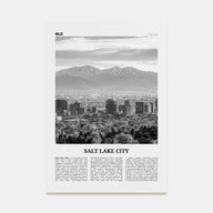 Salt Lake City Travel B&W No 1 Poster