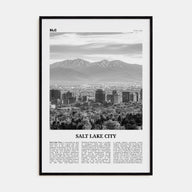 Salt Lake City Travel B&W No 1 Poster