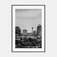 San Antonio Photo B&W Poster