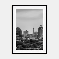 San Antonio Photo B&W Poster
