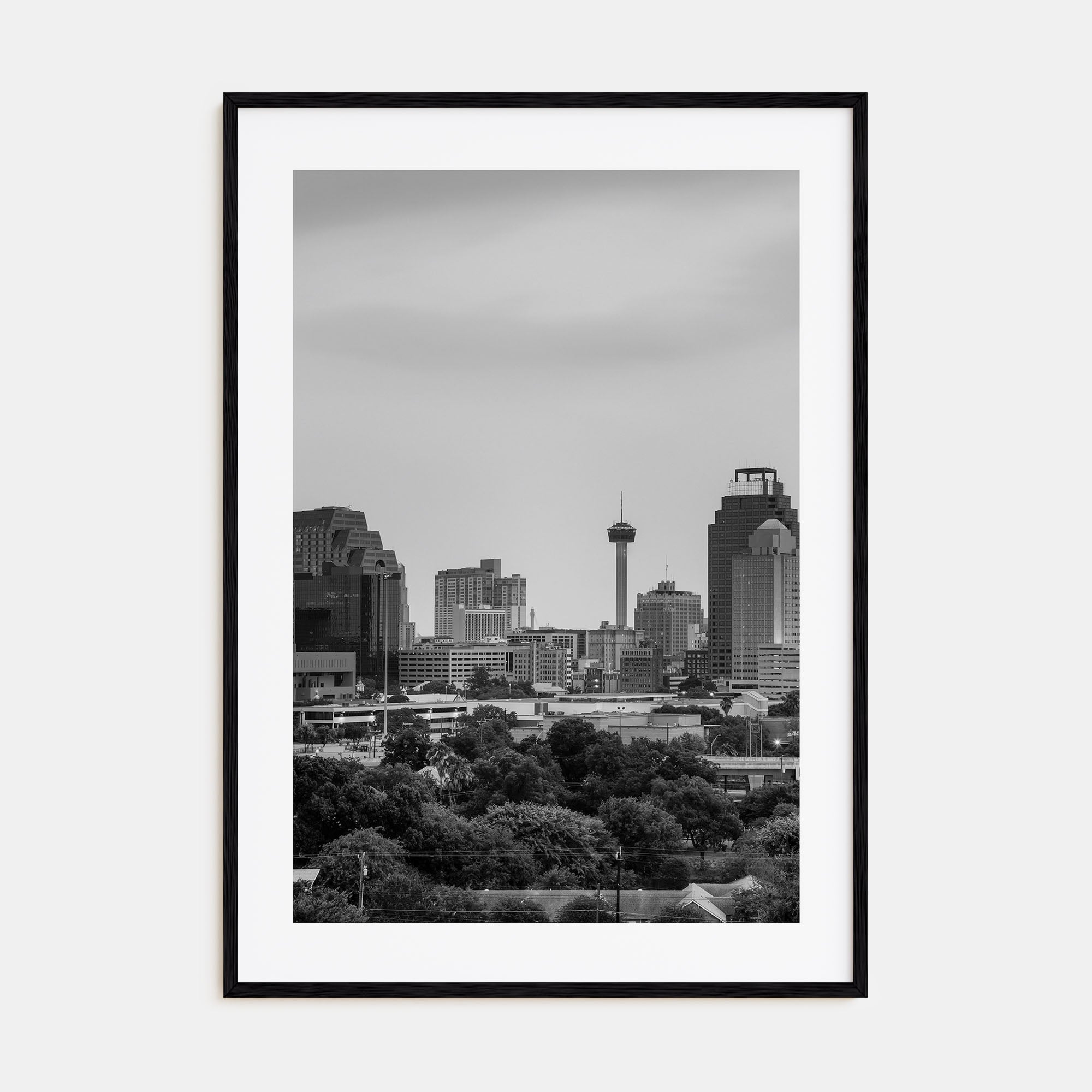 San Antonio Photo B&W Poster