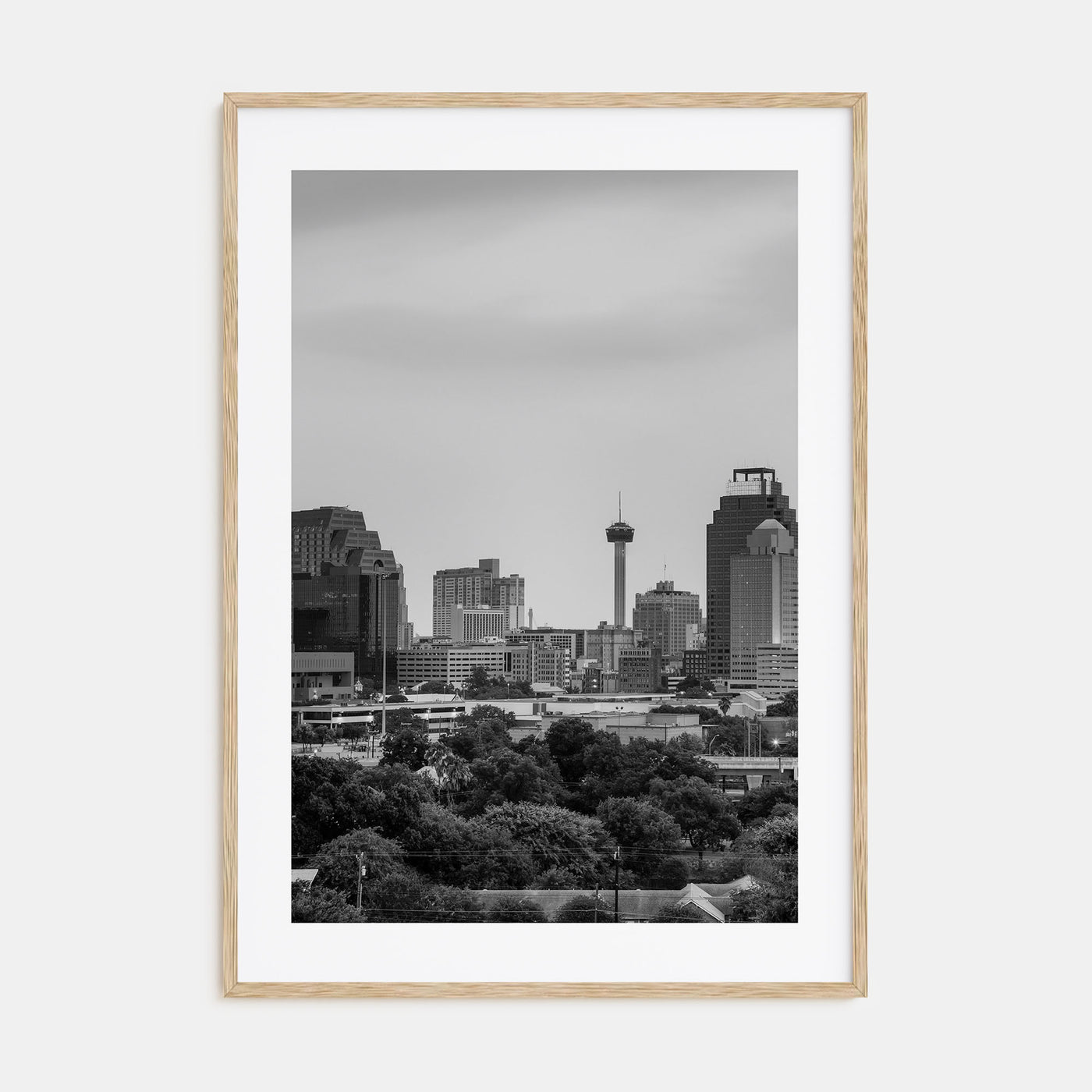 San Antonio Photo B&W Poster