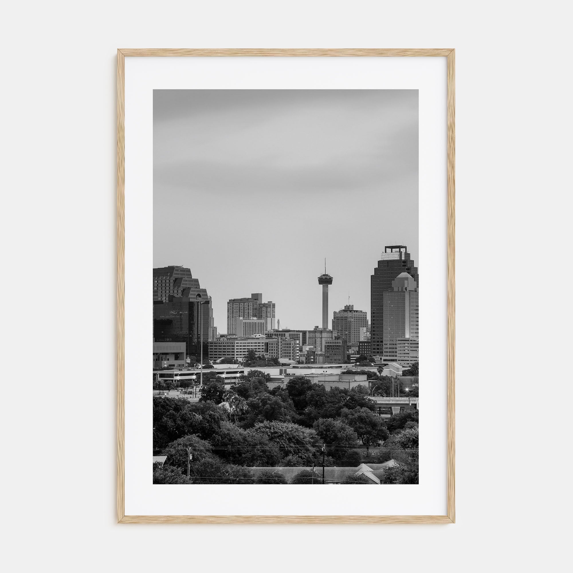 San Antonio Photo B&W Poster