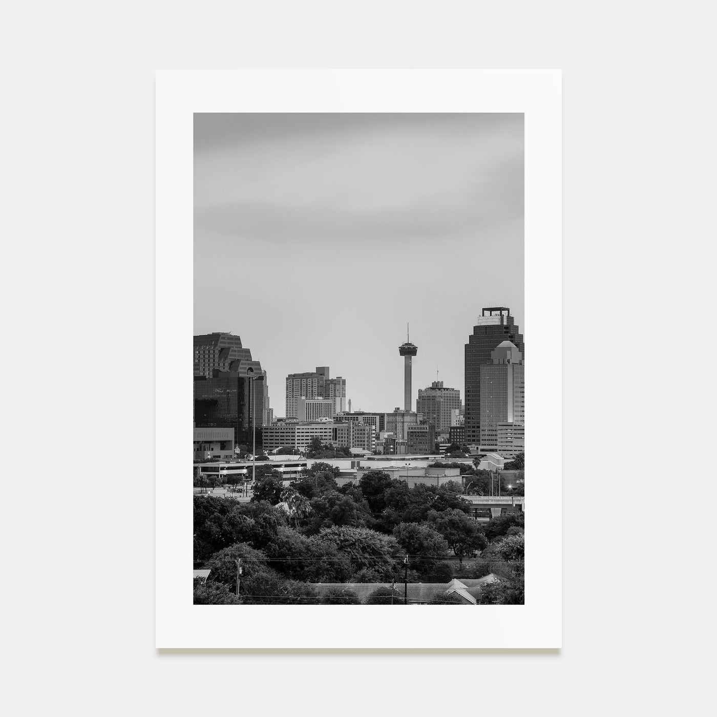 San Antonio Photo B&W Poster