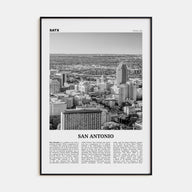 San Antonio Travel B&W No 1 Poster
