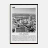 San Antonio Travel B&W No 1 Poster