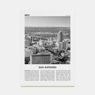 San Antonio Travel B&W No 1 Poster
