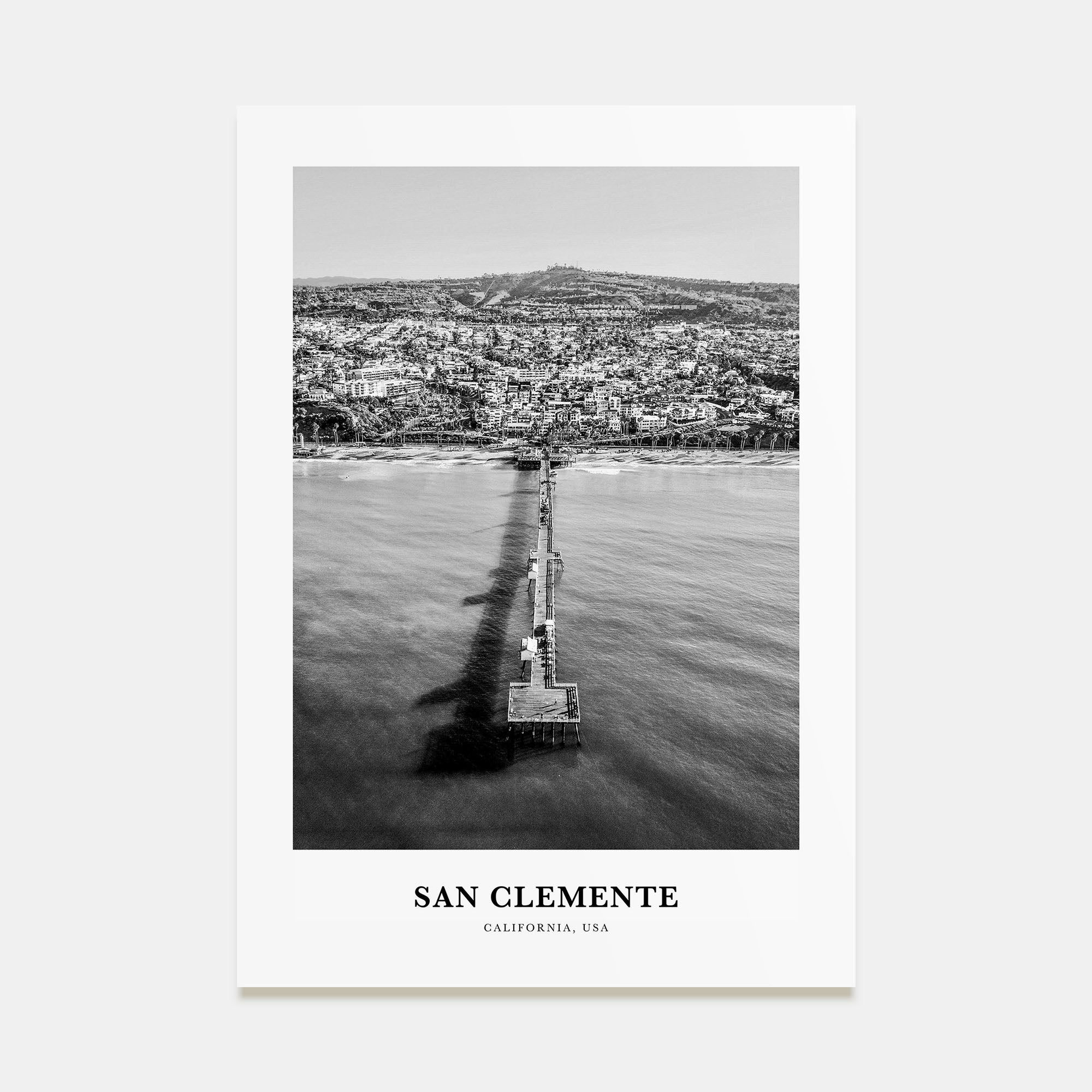 San Clemente Portrait B&W No 2 Poster