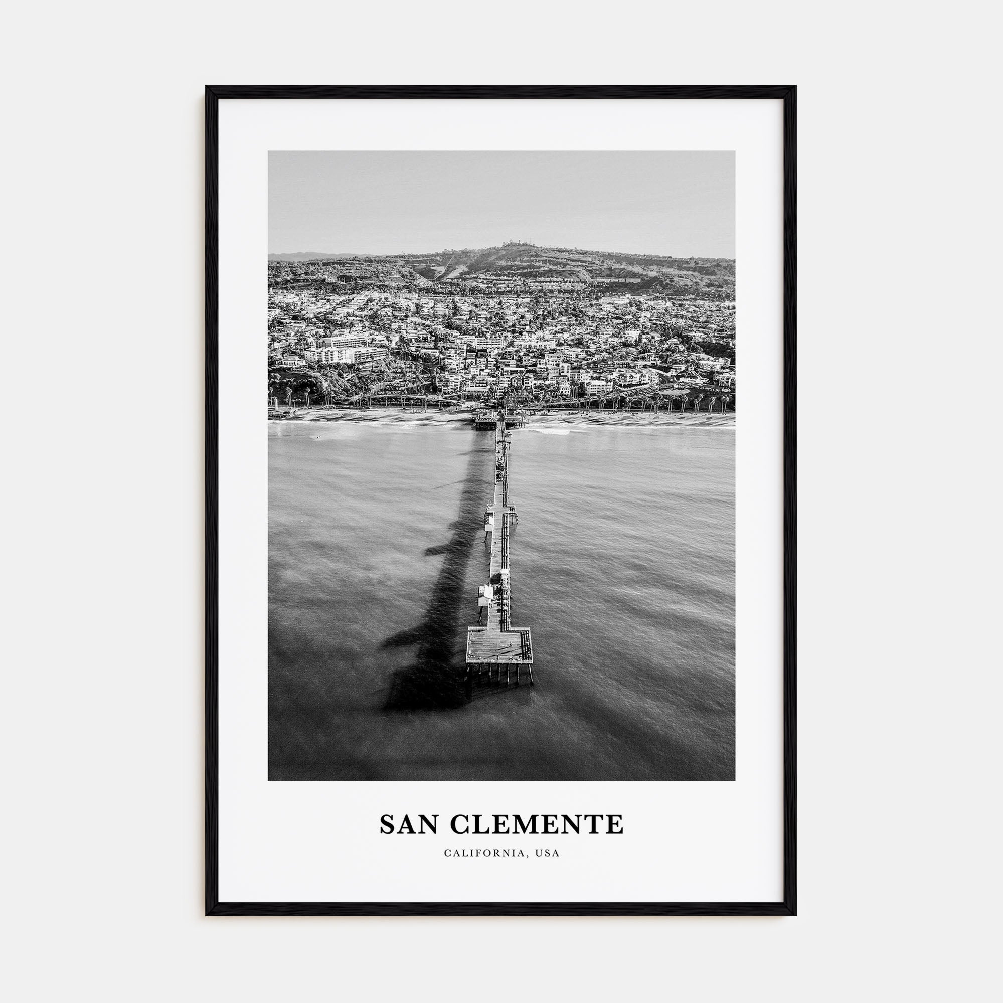 San Clemente Portrait B&W No 2 Poster