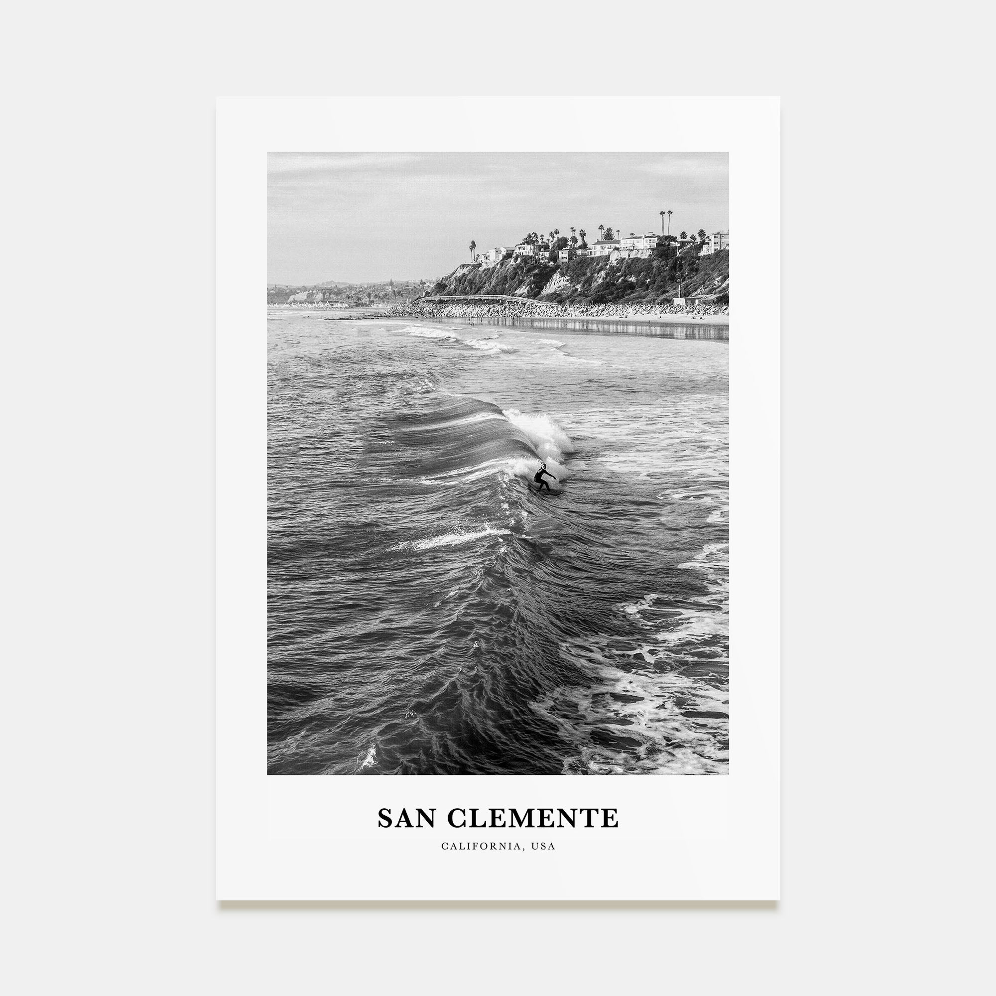San Clemente Portrait B&W No 3 Poster