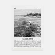 San Clemente Travel B&W No 2 Poster