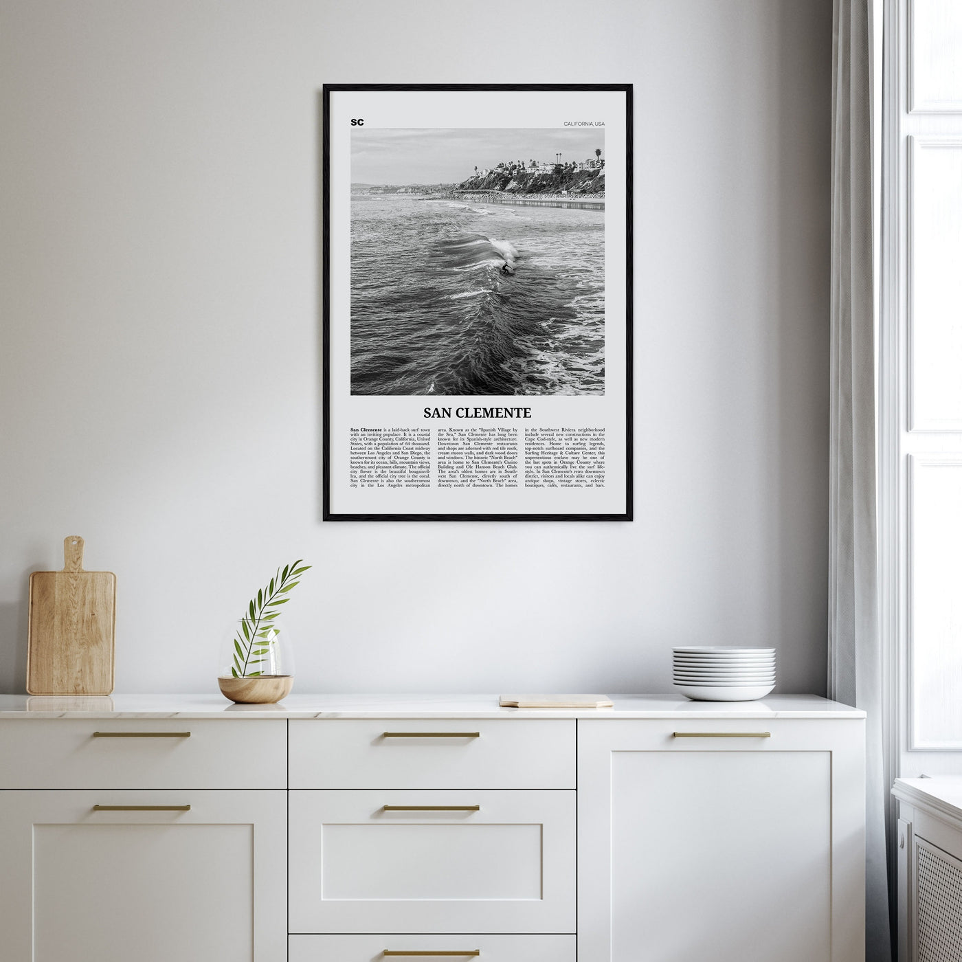 San Clemente Travel B&W No 2 Poster