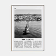 San Clemente Travel B&W No 3 Poster