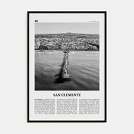 San Clemente Travel B&W No 3 Poster
