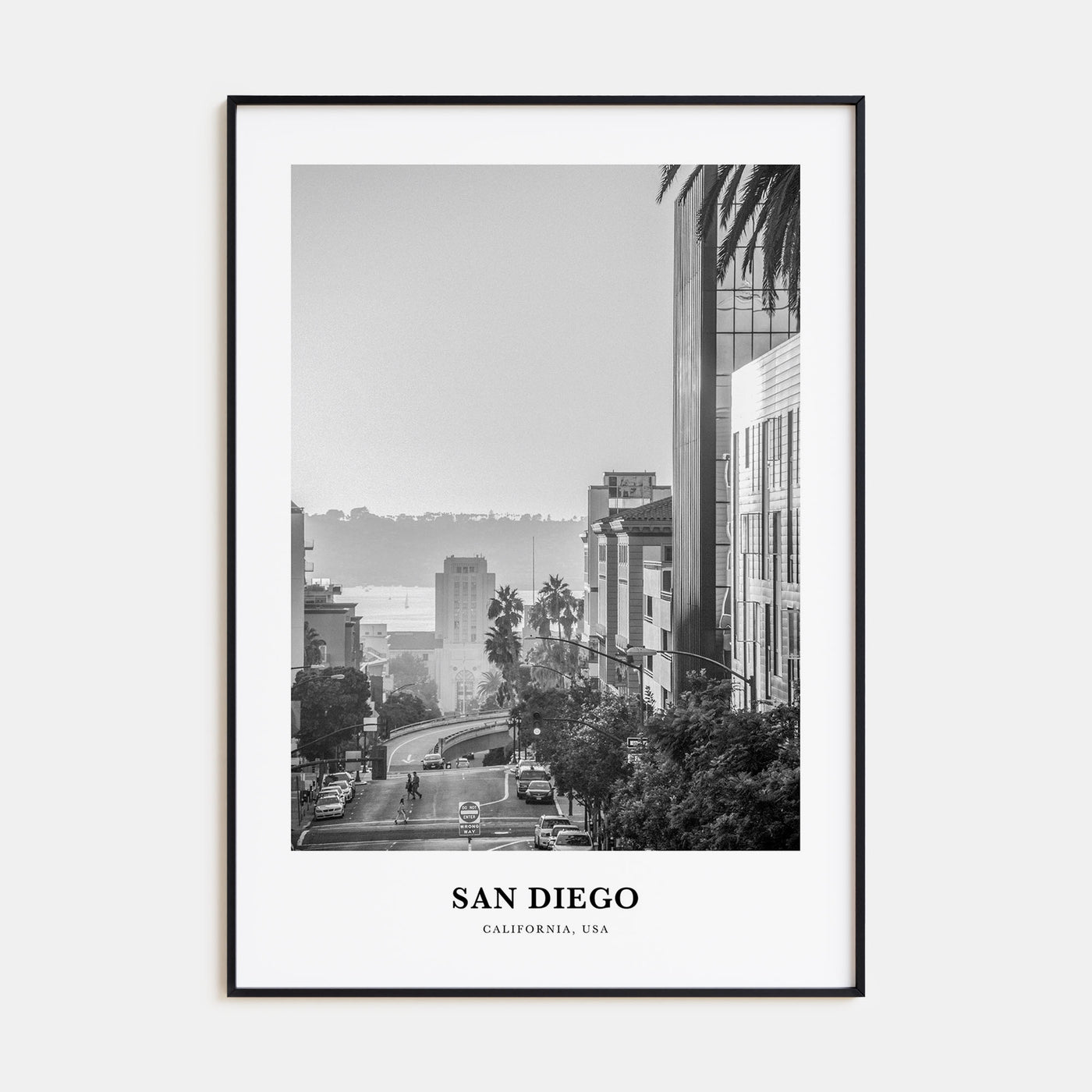 San Diego Portrait B&W No 5 Poster