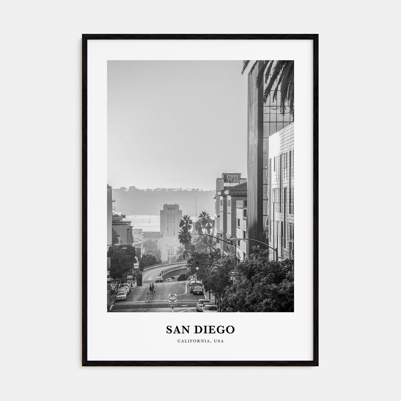 San Diego Portrait B&W No 5 Poster